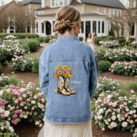 Botas de vaqueros florales occidentalizadas
