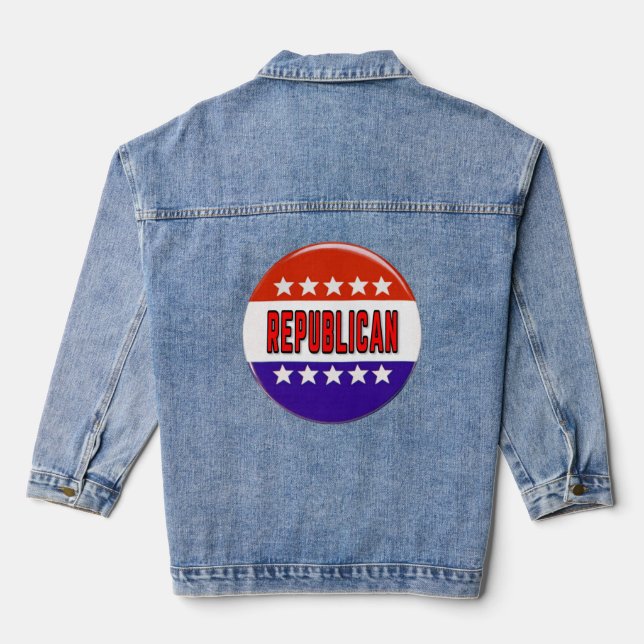 Chaqueta Vaquera Botón Republicano (Reverso )