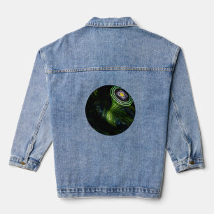 Chaqueta Vaquera Bowl de césped verde desangrado, Denim Jacket
