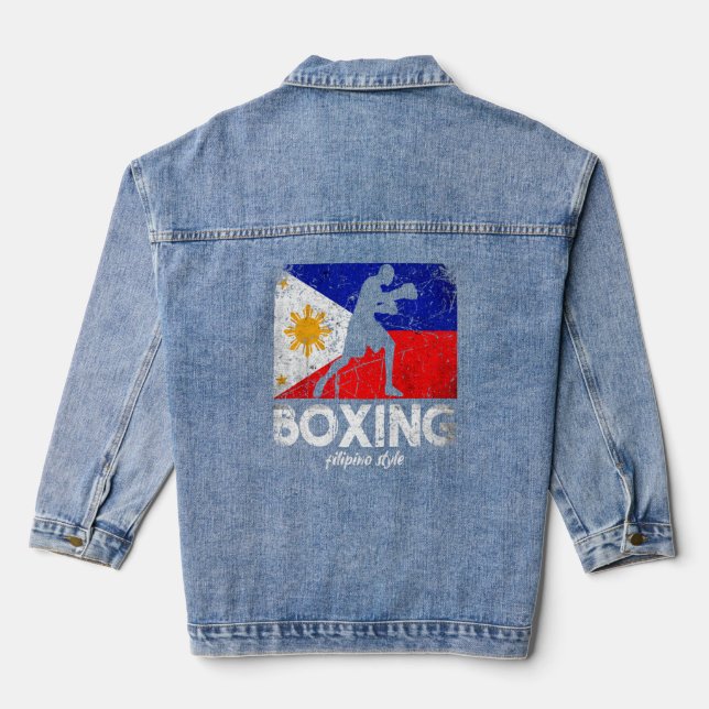 Chaqueta Vaquera Boxing Filipino Style Filipino Flag Boxing Filip (Reverso )