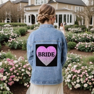 Chaqueta Vaquera BRIDE BODA GIFT PURPURINA HEART Denim Jacket