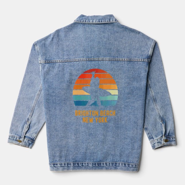 Chaqueta Vaquera Brighton Beach New York Sasquatch Souvenir (Reverso )