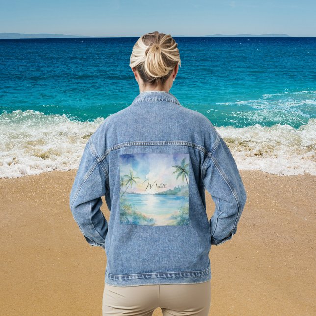 Chaqueta Vaquera Bromas tropicales personalizadas (Subido por el creador)