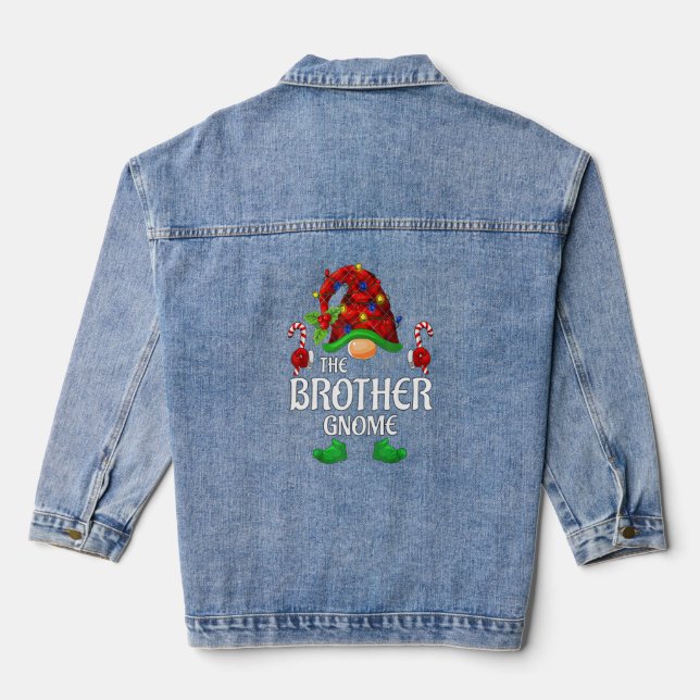 Chaqueta Vaquera Brother Gnome Búfalo Red Plaid Mating Family Ch (Reverso )