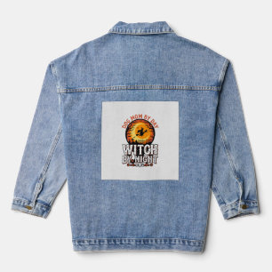 Chaqueta Vaquera Bruja de Mamá Perro de Noche Camiseta Vintage de H