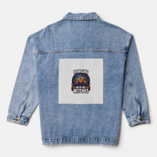 Chaqueta Vaquera Brujas Colgantes Calabazas de Halloween Bosque Emb
