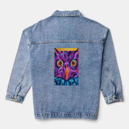 Chaqueta Vaquera Búho abstracto