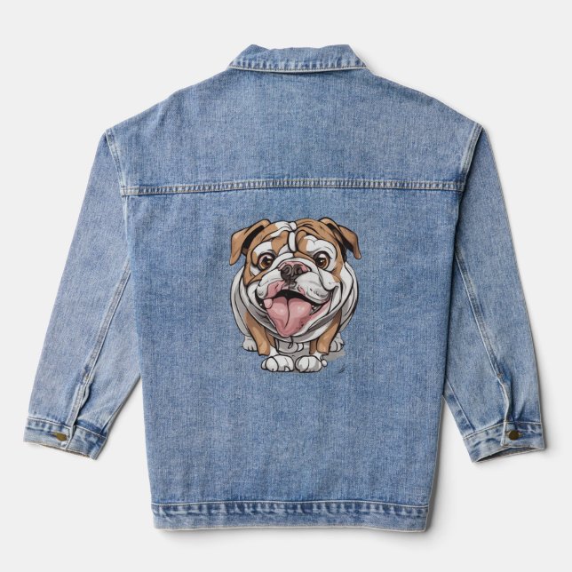 Chaqueta Vaquera Bulldog feliz (Reverso )
