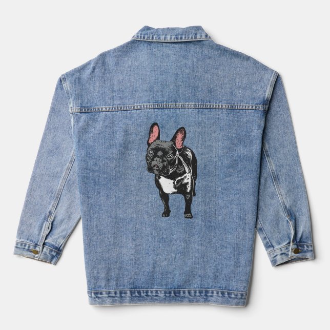 Chaqueta Vaquera Bulldog francés (Reverso )