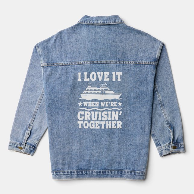 Chaqueta Vaquera Buque de crucero me encanta cuando estamos cruzand (Reverso )
