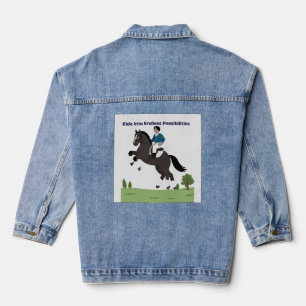 Chaqueta Vaquera Cabalgata hacia posibilidades infinitas   Inspira