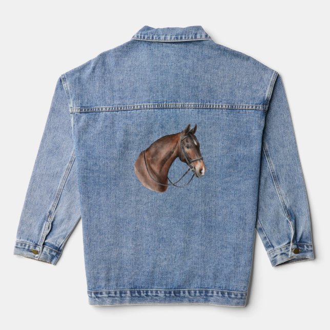 Chaqueta Vaquera Caballo acuarela de Denim Jacket bridle (Reverso )