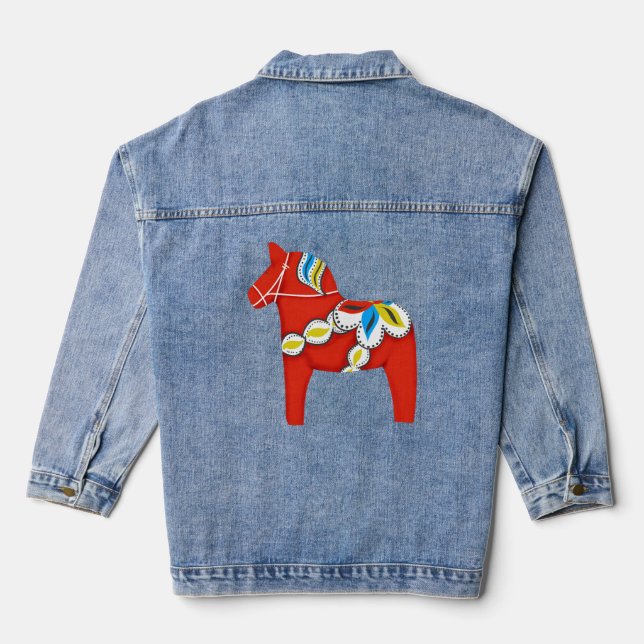 Chaqueta Vaquera Caballo sueco de dala roja | Arte popular (Reverso )