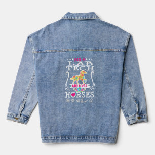 Chaqueta Vaquera Caballos Para Hombres Mujeres Gráfica Más Tamaño C