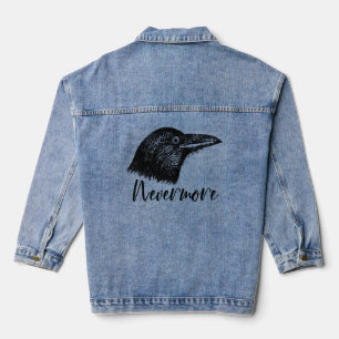 Chaqueta Vaquera Cabeza de cuervo con NEVERMORE