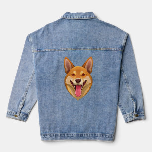 Chaqueta Vaquera Cabeza de dingo perro salvaje australiano