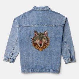 Chaqueta Vaquera Cabeza de lobo desde el frente