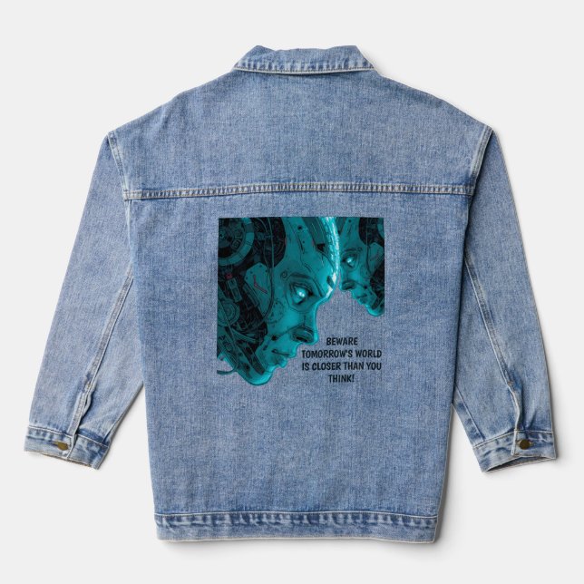 CHAQUETA VAQUERA CABEZA ROBÓTICA CIBORG (Reverso )