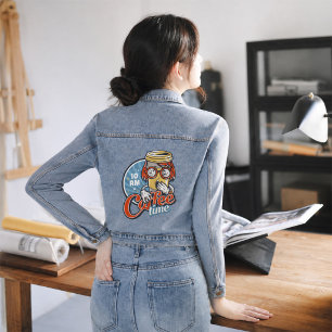 Chaqueta Vaquera Café Tiempo Retro Amante del Café Cafeína Vintage