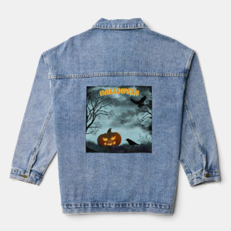 Chaqueta Vaquera Calabaza y calabaza de Halloween