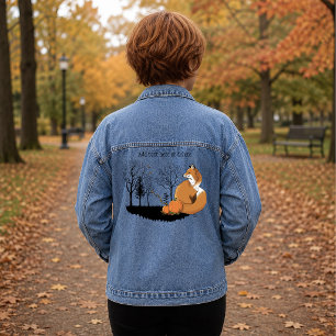 Chaqueta Vaquera Calabazas de bomba de zorro rojo de otoño Bosque O