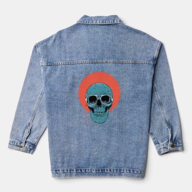 Chaqueta Vaquera Calavera azul (Reverso )