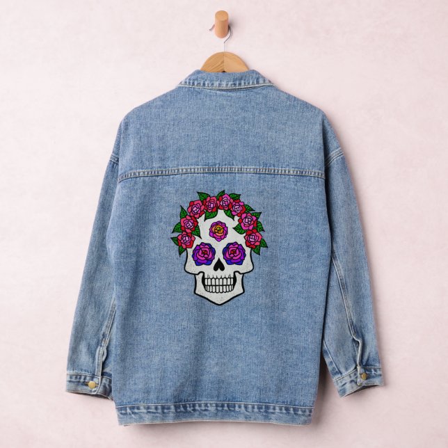 Chaqueta Vaquera Calavera con Rosas (Hangar)