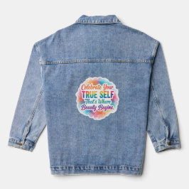 Chaqueta Vaquera Calcomanía de Celebrar el Verdadero Yo