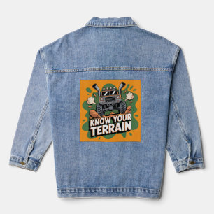Chaqueta Vaquera Camioneta de Dibujos Animados Verde 4x4 Conquistan
