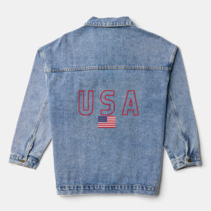 Chaqueta Vaquera Camisa de la bandera de los Estados Unidos, 4 de j