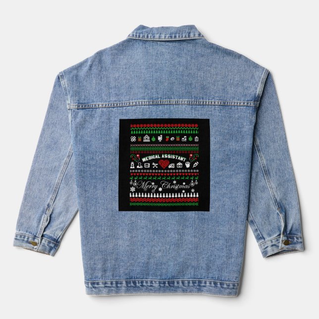 Chaqueta Vaquera Camisas de Navidades auxiliares médicos (Reverso )