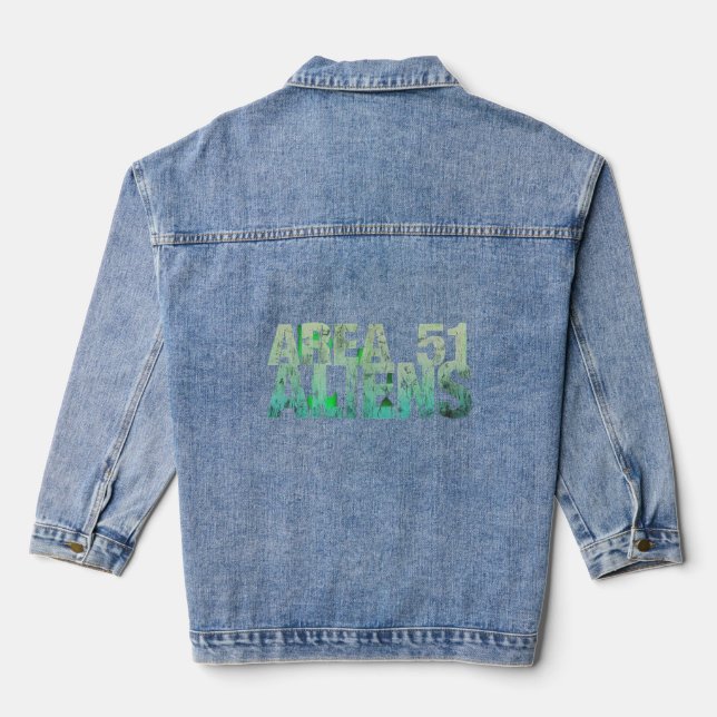 Chaqueta Vaquera Camiseta alienígena Area 51 (Reverso )