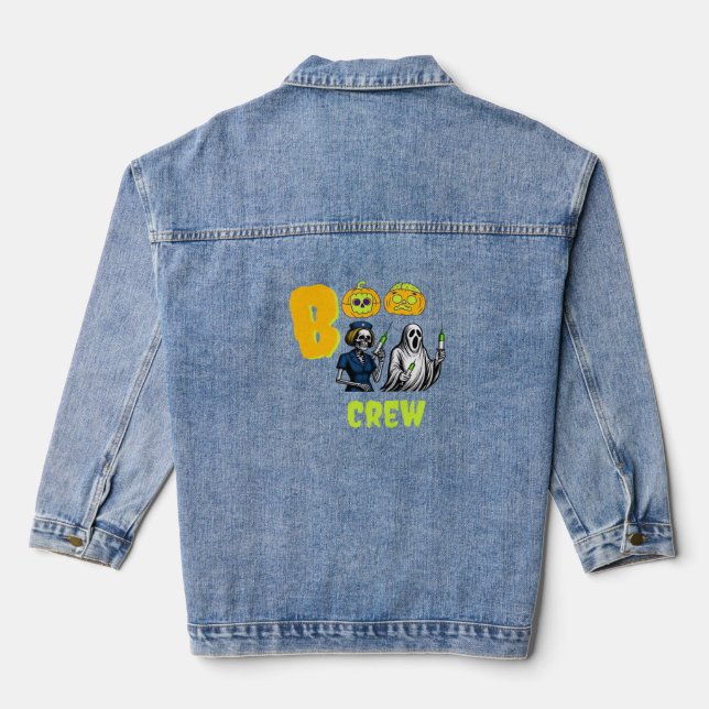 Chaqueta Vaquera Camiseta Clásica De Boo Crew (Reverso )
