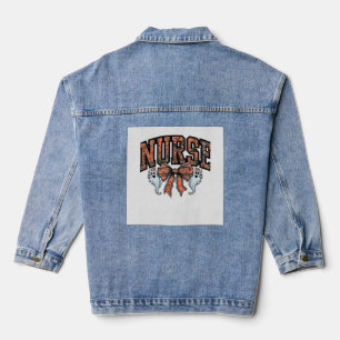 Chaqueta Vaquera Camiseta clásica de Halloween Enfermera Espeluznan