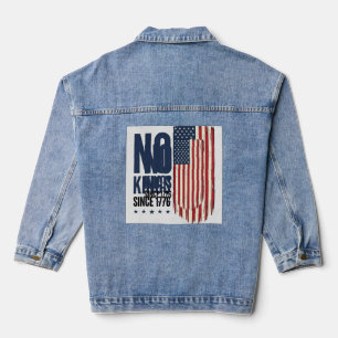 Chaqueta Vaquera Camiseta de diseño de bandera patriótica sin reyes