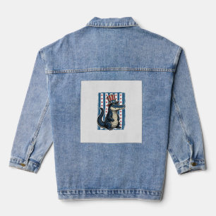 Chaqueta Vaquera Camiseta de diseño de grabado vintage de caimán pa