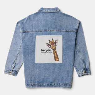 Chaqueta Vaquera Camiseta de diseño de grabado vintage de jirafa di