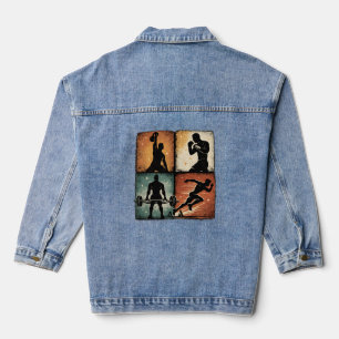 Chaqueta Vaquera Camiseta de entrenamiento con cuadrícula de siluet