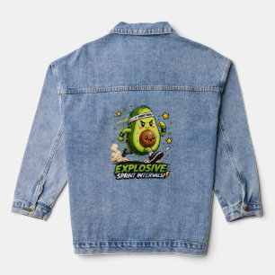 Chaqueta Vaquera Camiseta de Fitness para Corredor de Avocado en Mo