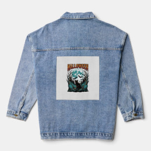 Chaqueta Vaquera Camiseta de grabado vintage cementerio de gatos de