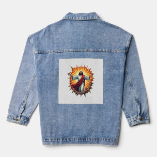 Chaqueta Vaquera Camiseta de grabado vintage estallido de victoria 