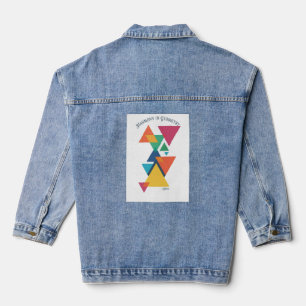 Chaqueta Vaquera Camiseta de manga larga de arte geométrico ADOM