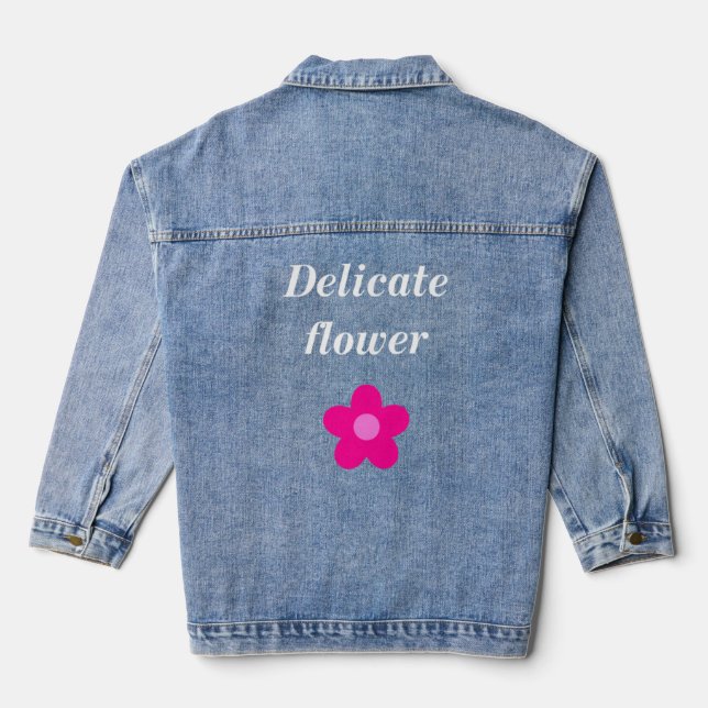 Chaqueta Vaquera Camiseta de motocicleta Delicate Flower para mujer (Reverso )