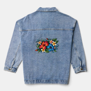 Chaqueta Vaquera Camiseta de mujer con diseño floreal vintage color