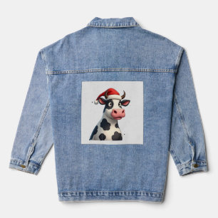 Chaqueta Vaquera Camiseta de Navidad de Vaca Colorida Pop Art (1)