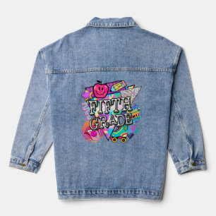 Chaqueta Vaquera Camiseta de quinto grado del Retro 90