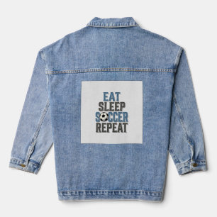 Chaqueta Vaquera Camiseta de tipografía vintage de fútbol Come Duer