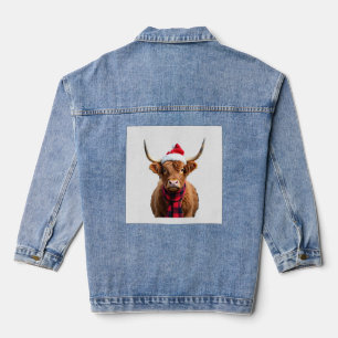 Chaqueta Vaquera Camiseta de Vaca de las Tierras Altas de Navidad B