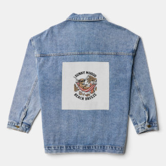 Chaqueta Vaquera Camiseta de vaca de playa arte de animal de granja