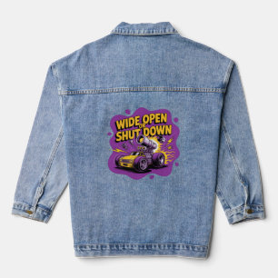 Chaqueta Vaquera Camiseta divertida de coche de carreras de arranco